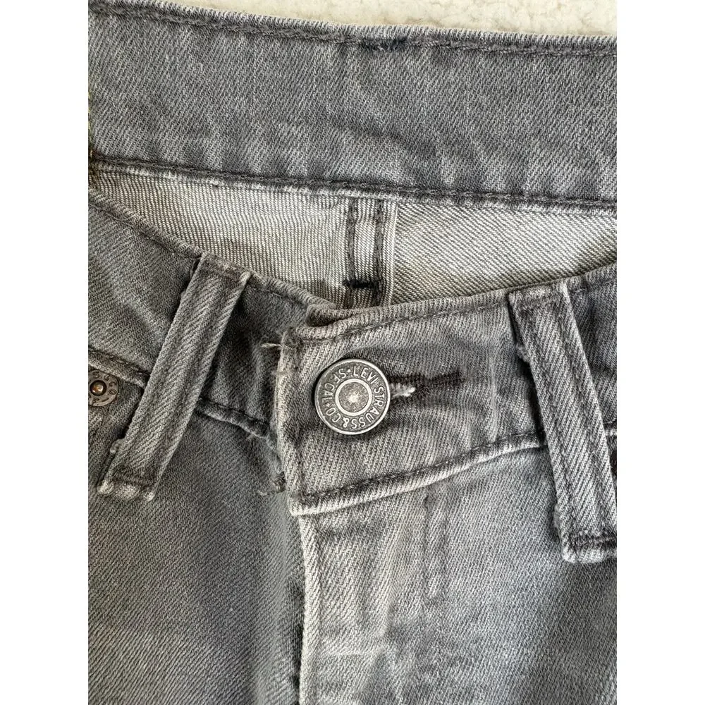 Levis 511 Jeans Mens 30x30 Gray Slim Fit Wash Stretch Denim Emo Grunge Skater